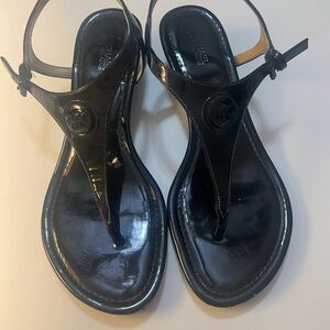 Michael Kors Glossy Black Women's Sandals